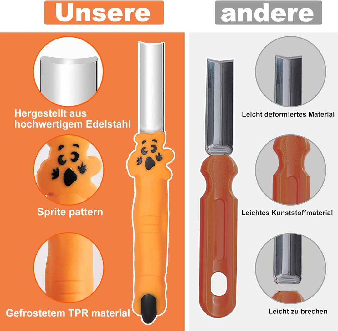 COOLUCK Kürbis Schnitzset mit Vorlagen, 11 Stück Halloween Kürbis Schnitzwerkzeug Carving Set mit Tr