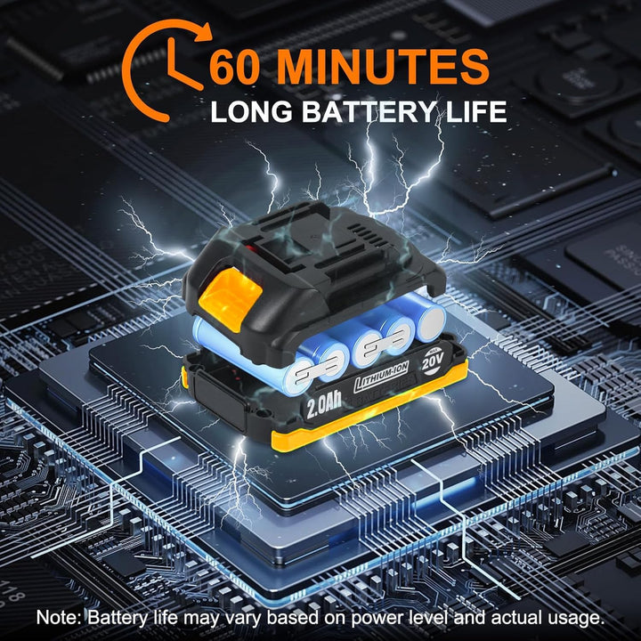 Rasentrimmer Mit Akku Motorsense Mit 2 x 2500mAh Batterie,4 x Metallklinge & 6 x Kunststoffklingen k