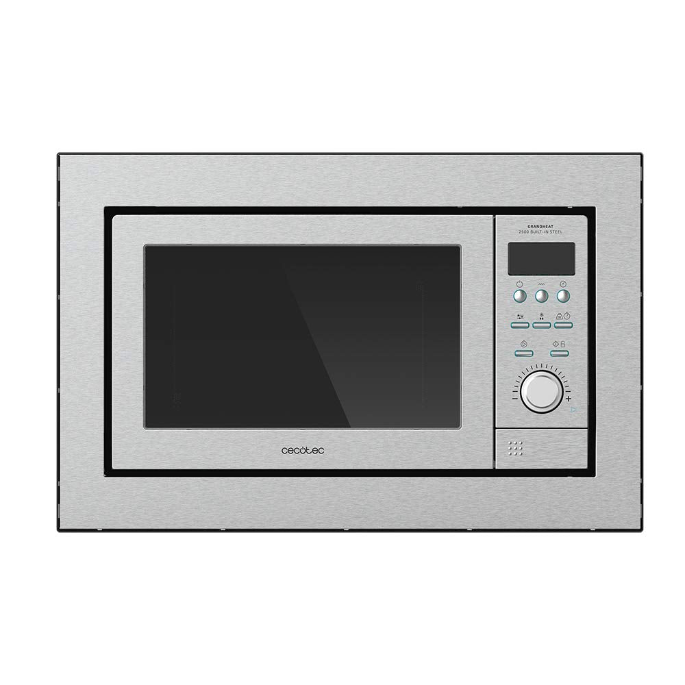 Cecotec Digitale und einbaubare Mikrowelle mit 25 Liter Fassungsvermögen GrandHeat 2500 Built-in Ste