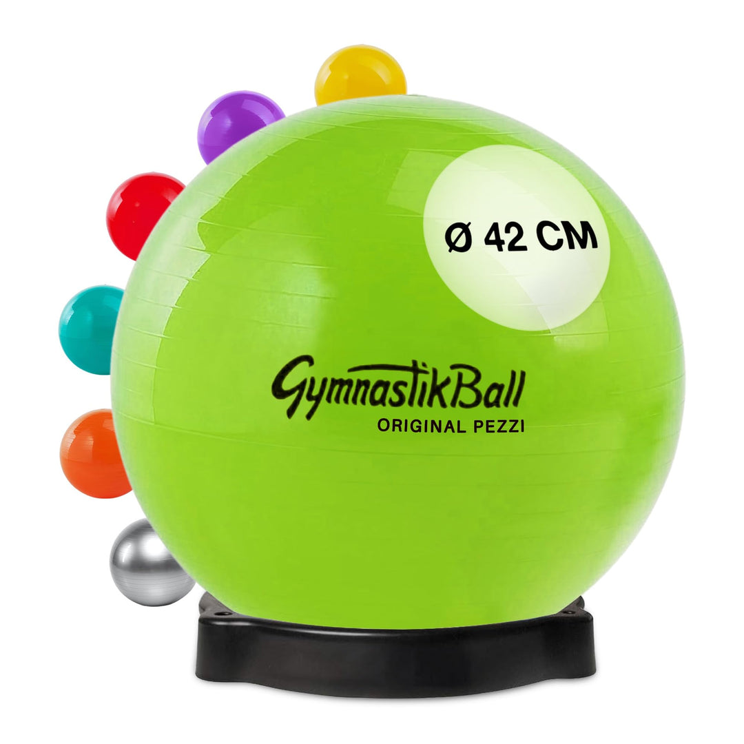 PEZZI Original Pezziball Standard m. Ballschale Sitzball 42cm Apfelgrün, 42cm Apfelgrün