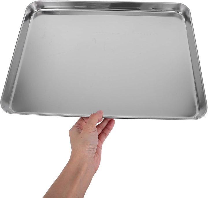 GALPADA Edelstahl Servierplatte Rechteckig Robust Langlebig für BBQ Party Camping Buffet Vielseitige
