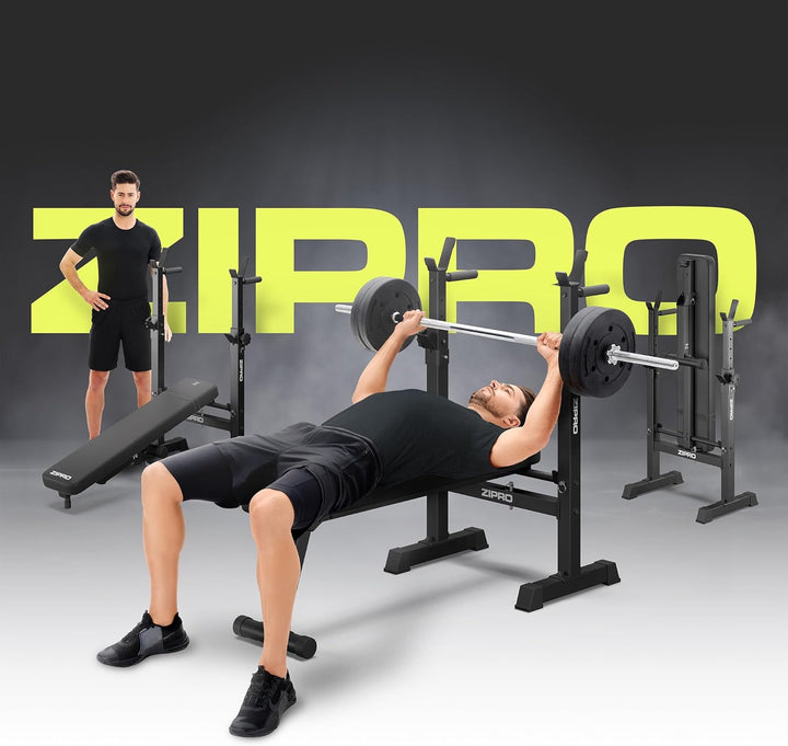 Zipro klappbare Trainingsbank, Bankdrücken, Fitnessbank, Multifunktion Sit up bank, Fitnessgeräte, F