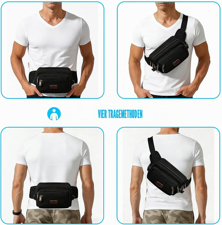 Bauchtasche Grosse Kapazität für Herren Damen, SUNSEATON Gürteltasche,Multifunktionale Sport Hüfttas