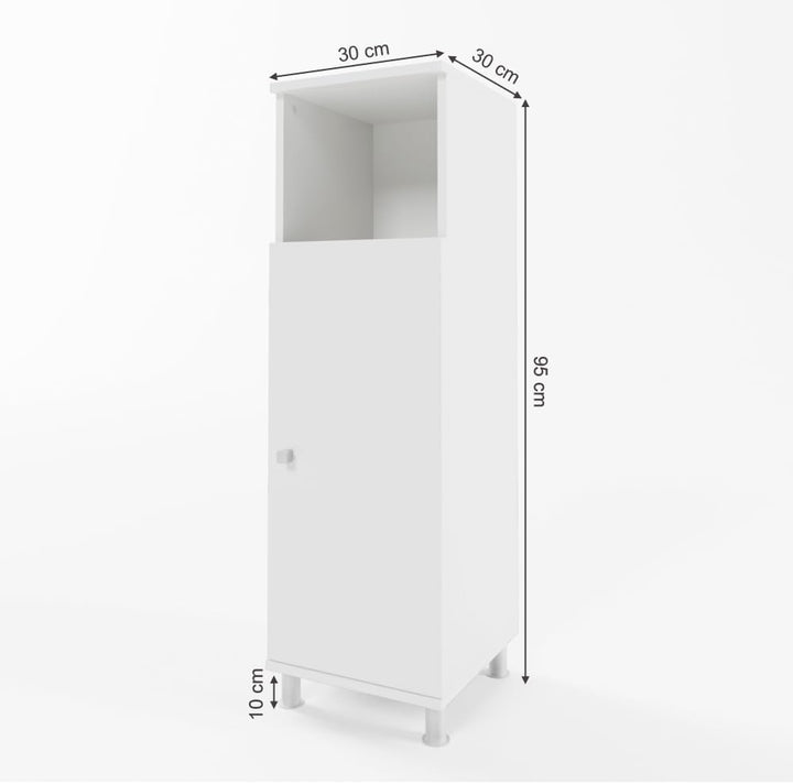 Vicco Midischrank Fynn, Weiss, 30 x 95 cm Weiss 95 x 30 cm, Weiss 95 x 30 cm