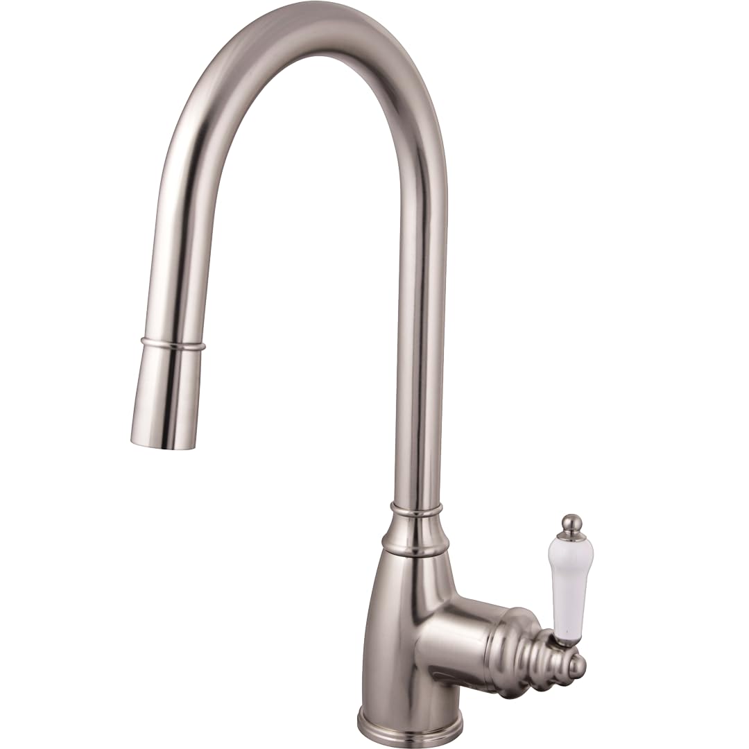 Essebagno Ascott Küchenarmatur mit ausziehbarer Brause Edelstahloptik