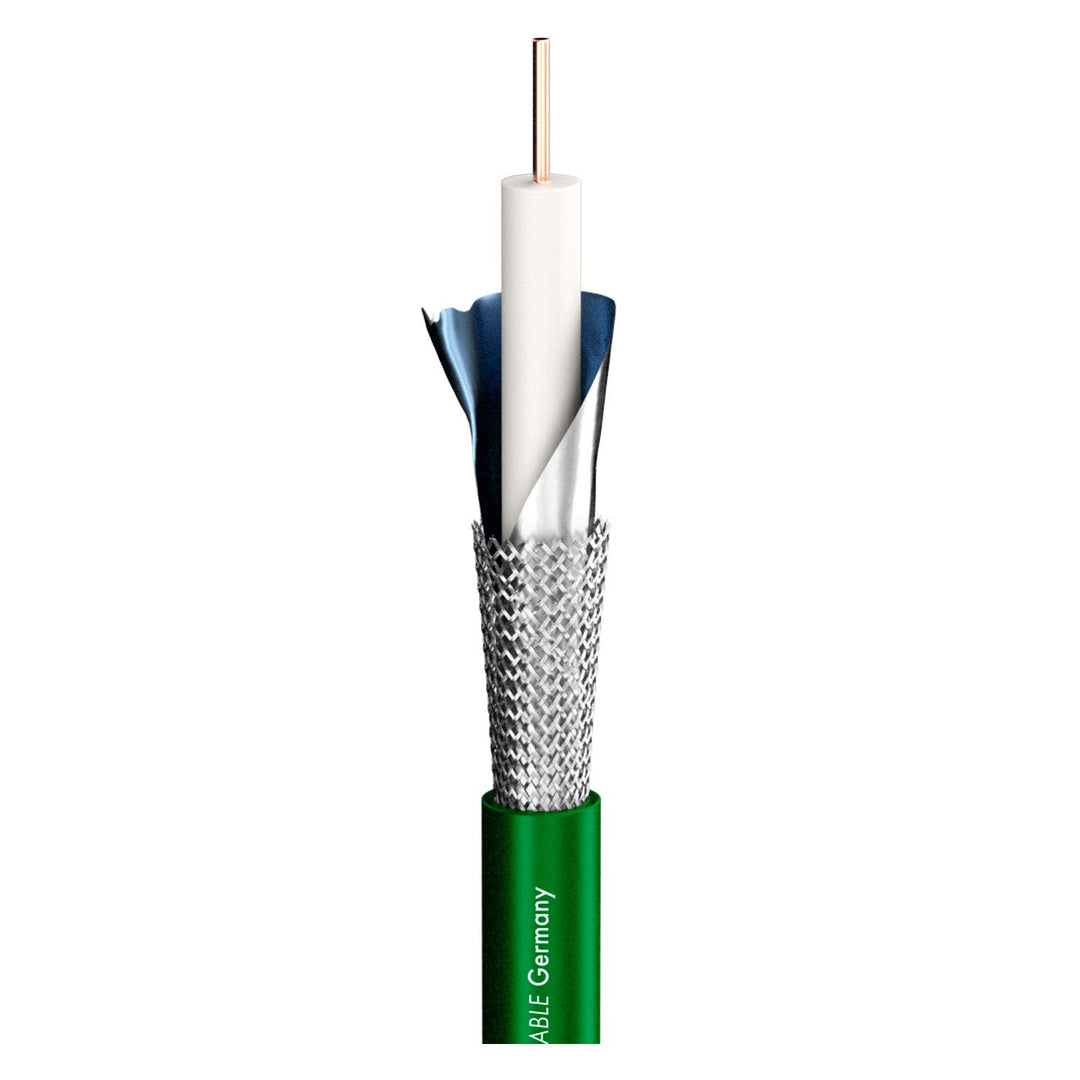 SOMMER CABLE Video-Patchkabel 6G-SDI / 4K SC-Vector 0.8/3.7, BNC/BNC NBNC75BLP9X NEUTRIK Grün (15m)