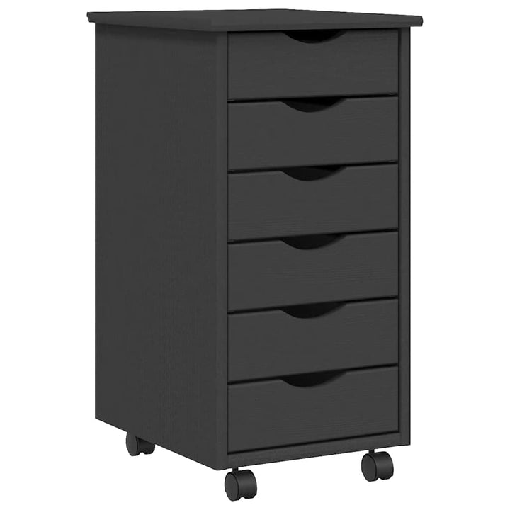 vidaXL Rollschrank, Rollcontainer mit 6 Schubladen, Kommode Schubladenschrank mit Rollen, Büroschran