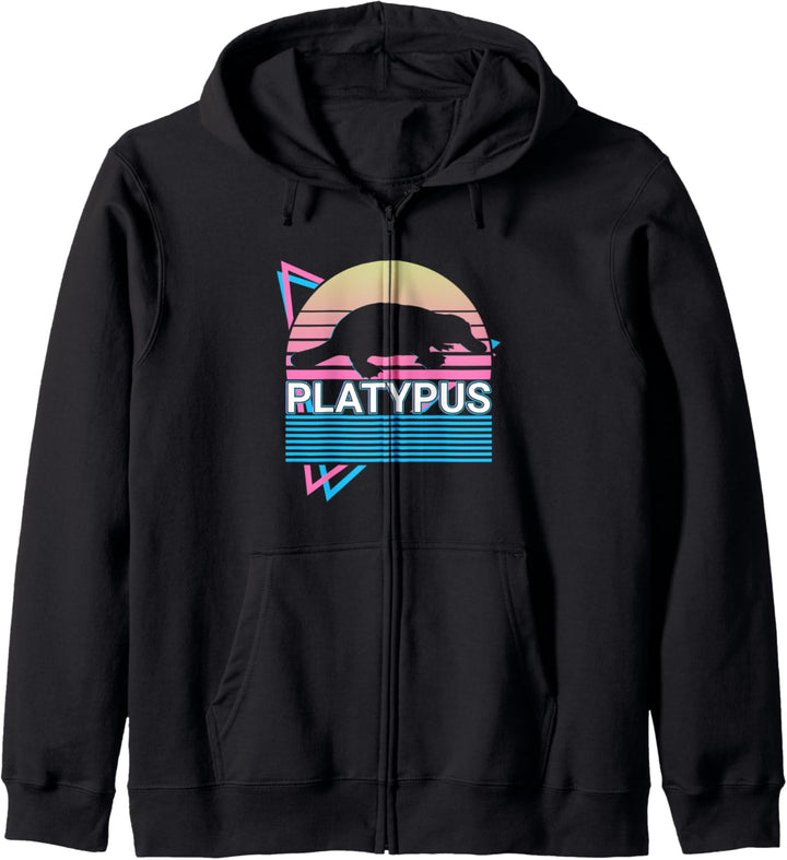 Schnabeltier Retro Kapuzenjacke