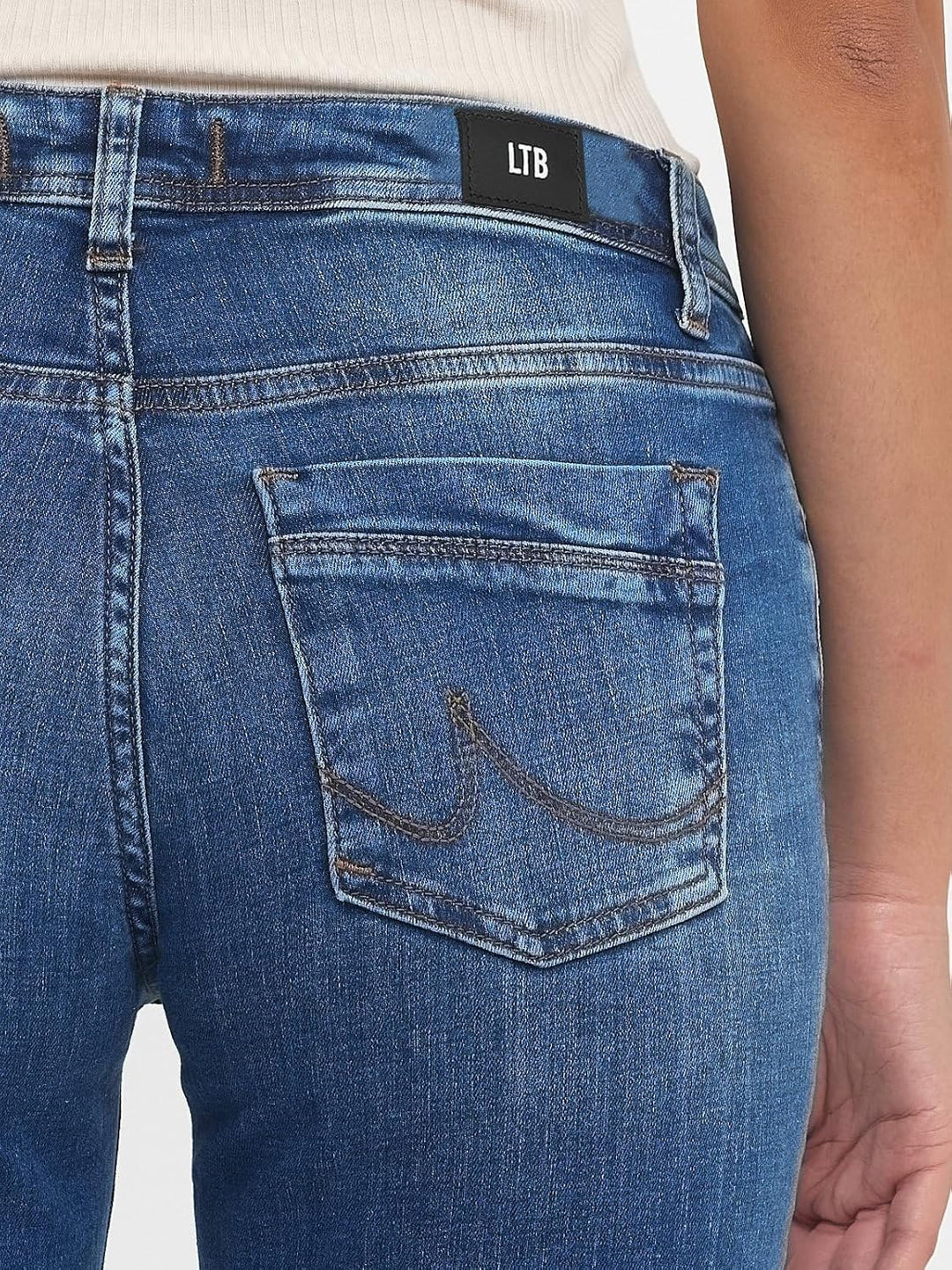 LTB Damen Jeans Vilma Bootcut - Blau - Zayla Wash W26-W34 Baumwolle Stretch 25W / 32L Angellis Wash