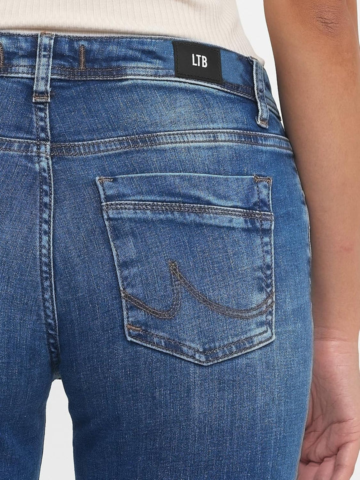 LTB Damen Jeans Vilma Bootcut - Blau - Zayla Wash W26-W34 Baumwolle Stretch 25W / 32L Angellis Wash