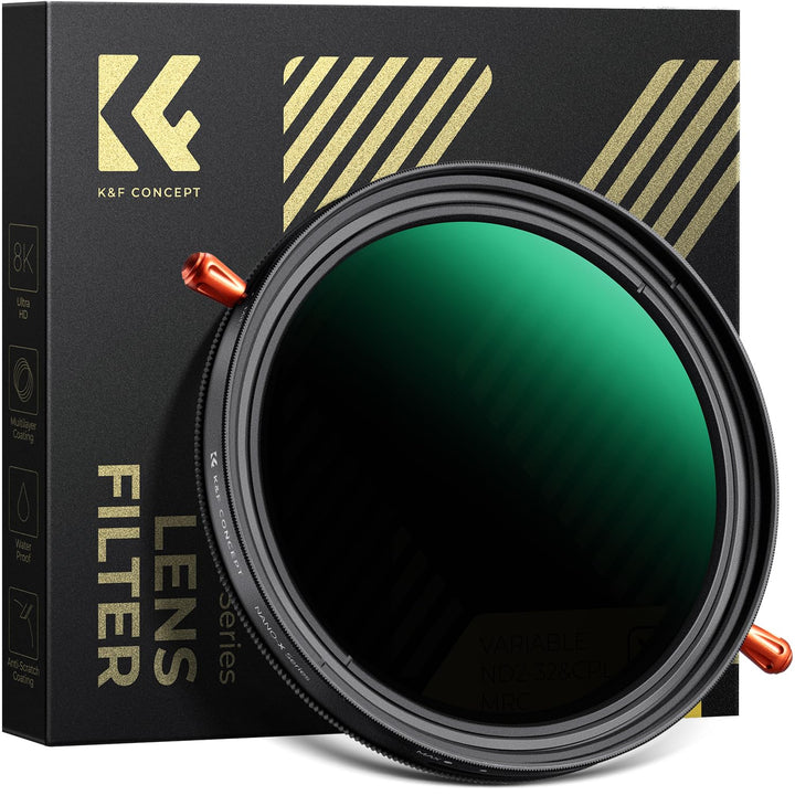 K&F Concept Nano-X ND Filter 46mm CPL&ND2-ND32 2 in 1 multifunktionaler Graufilter und CPL Filter Po