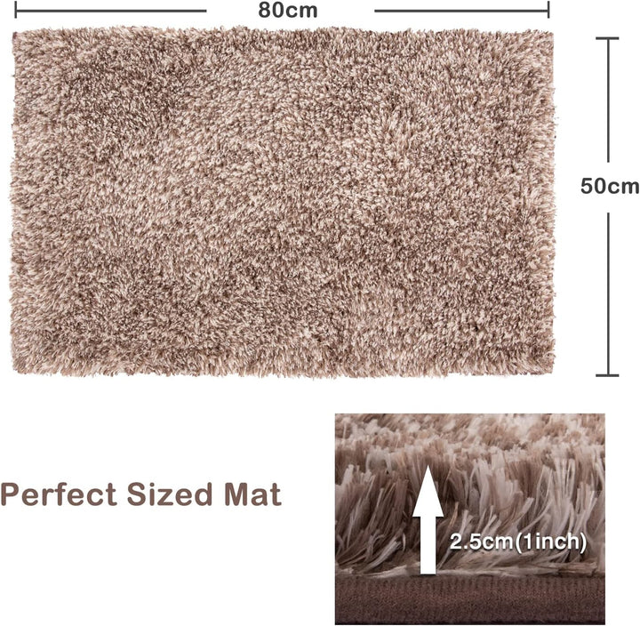 FCSDETAIL rutschfeste, Hochflor Badteppiche, Maschinenwaschbare Badematte, Badvorleger mit Wasserabs