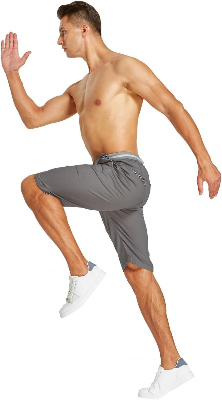 Tansozer Herrenshorts Herren Shorts Baumwolle Sommer Shorts mit Taschen Herren S Grau, S Grau