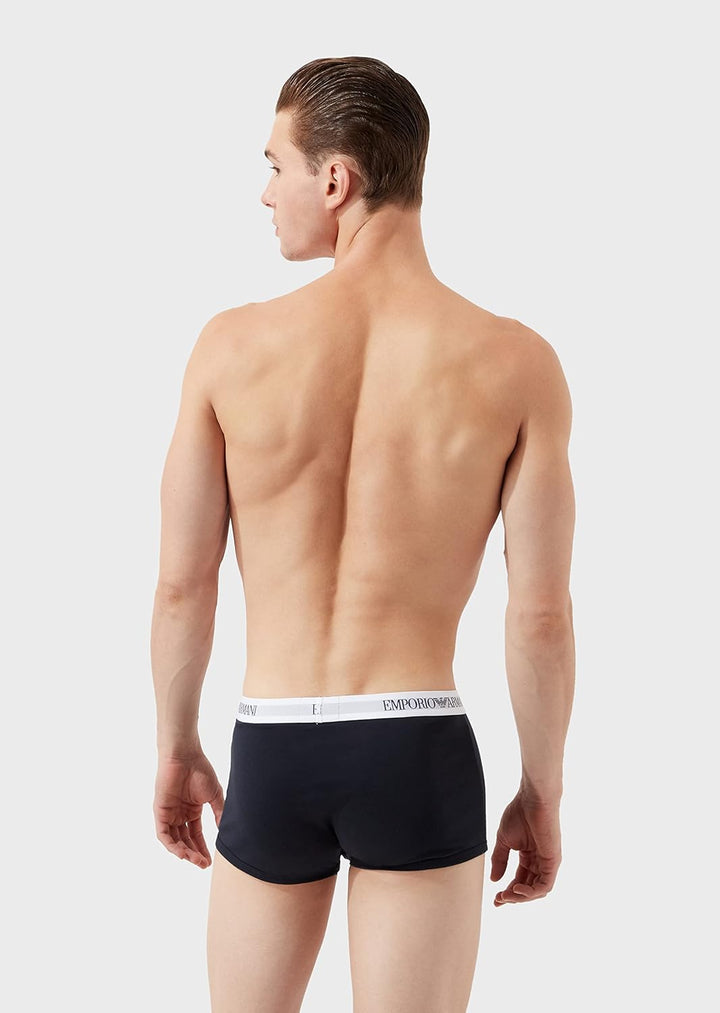 Emporio Armani Herren Trunks (3er Pack) S Marin/Pr.eclips/Whit, S Marin/Pr.eclips/Whit