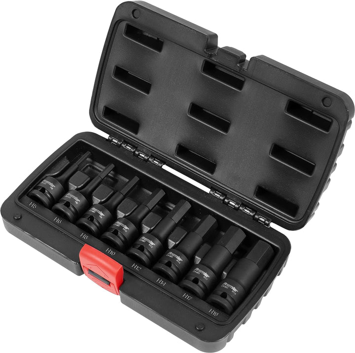 Impact Hex Socket Bit Set 8pc 1/2"Sq Drive 1 1/2-Inch Square Drive, 1 1/2-Inch Square Drive