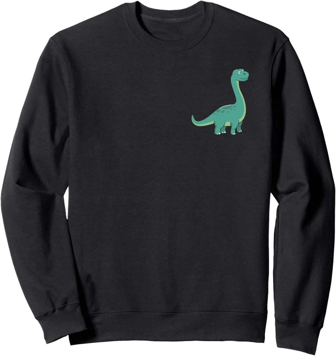 Minimalistisches Abzeichen – niedlicher Dinosaurier-Brontosaurus Sweatshirt
