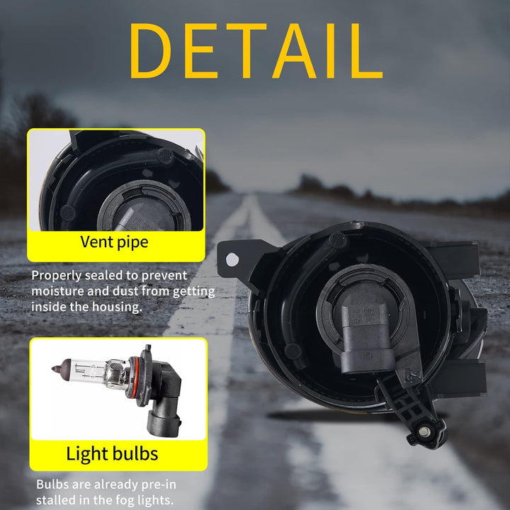 2X Nebelscheinwerfer für Volkswagen VW Beetle Tiguan Caddy 3 Eos Golf 6/Cabriolet/Plus Jetta 4 Toura