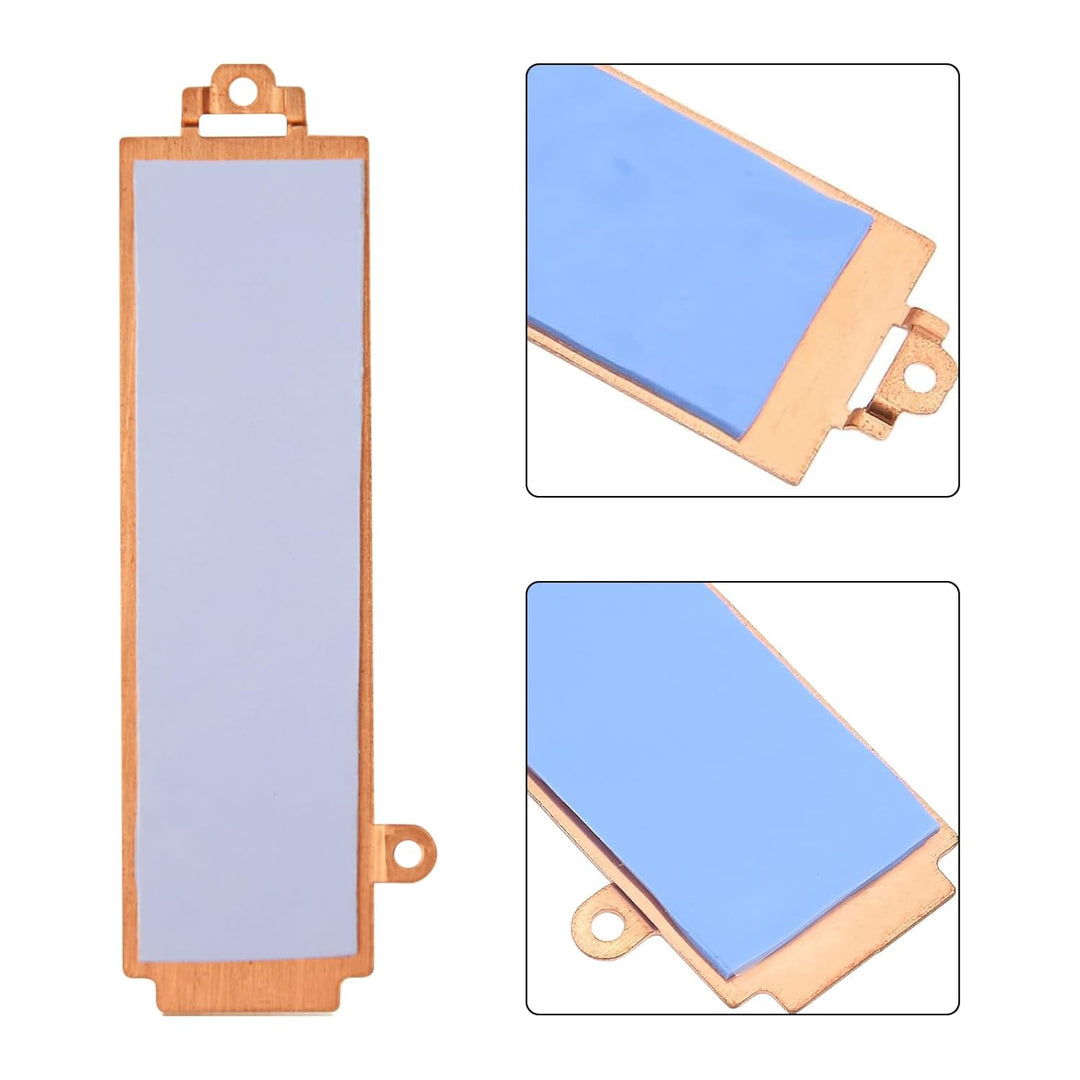 M.2 2280 SSD Kühlkörper für Laptop, Kupfer SSD-Kühlkörperabdeckung mit Halterung, Festplatten-Kühlkö