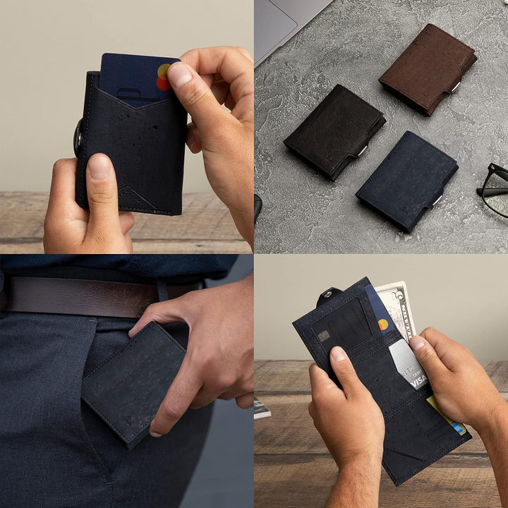 DONBOLSO Wallet NextGen Korkleder - Vegan Leather Slim Geldbörse - Geldbeutel mit RFID Schutz aus ve