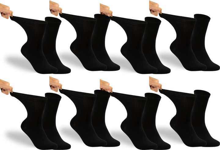 RS. Harmony Venen-Gesundheits-Socken, extra weiter dehnbarer Bund, für Damen 35-38 schwarz - 8 Paar,
