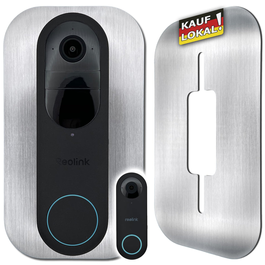Edelstahl Blende | Zubehör für Reolink Video-Türklingel | Battery, 5MP, Ultra HD, 2K, 4MP, WiFi, PoE