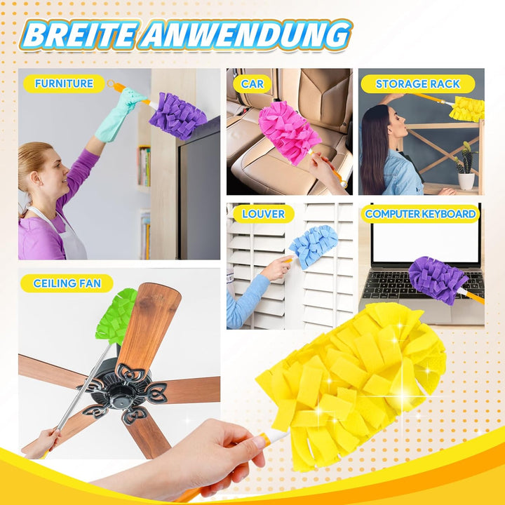 KEEPOW für Swiffer Staubmagnet Nachfüllpack, Mikrofaser für Swiffer Staubmagnet Wiederverwendbar, Su