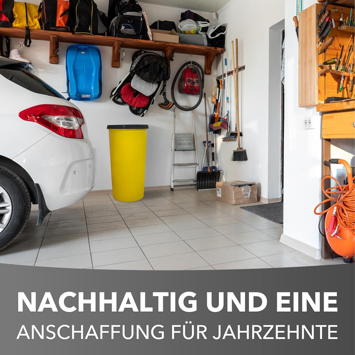 Will-Jeder Mülleimer 60l mit geruchsdichtem Deckel (Anthrazit), Gelber Sack Ständer, Made in Germany