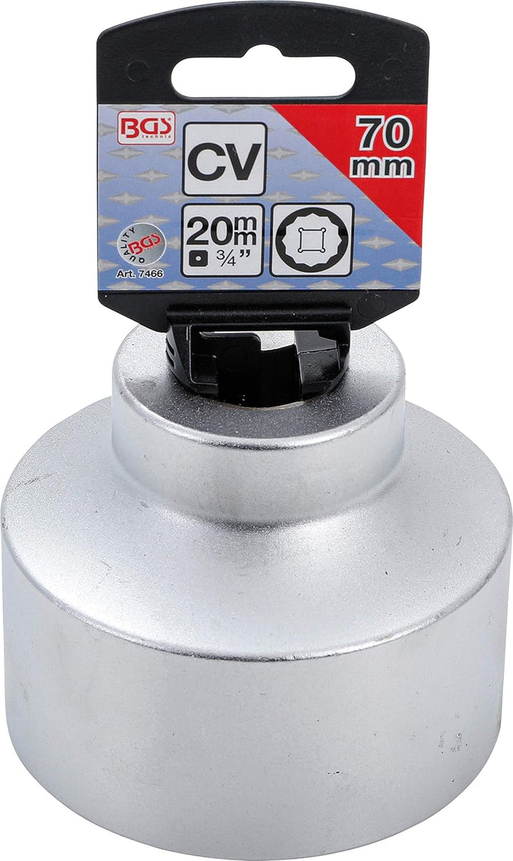BGS 7466 | Steckschlüssel-Einsatz Zwölfkant | 20 mm (3/4") | SW 70 mm Schlüsselweite: 70 mm, Schlüss