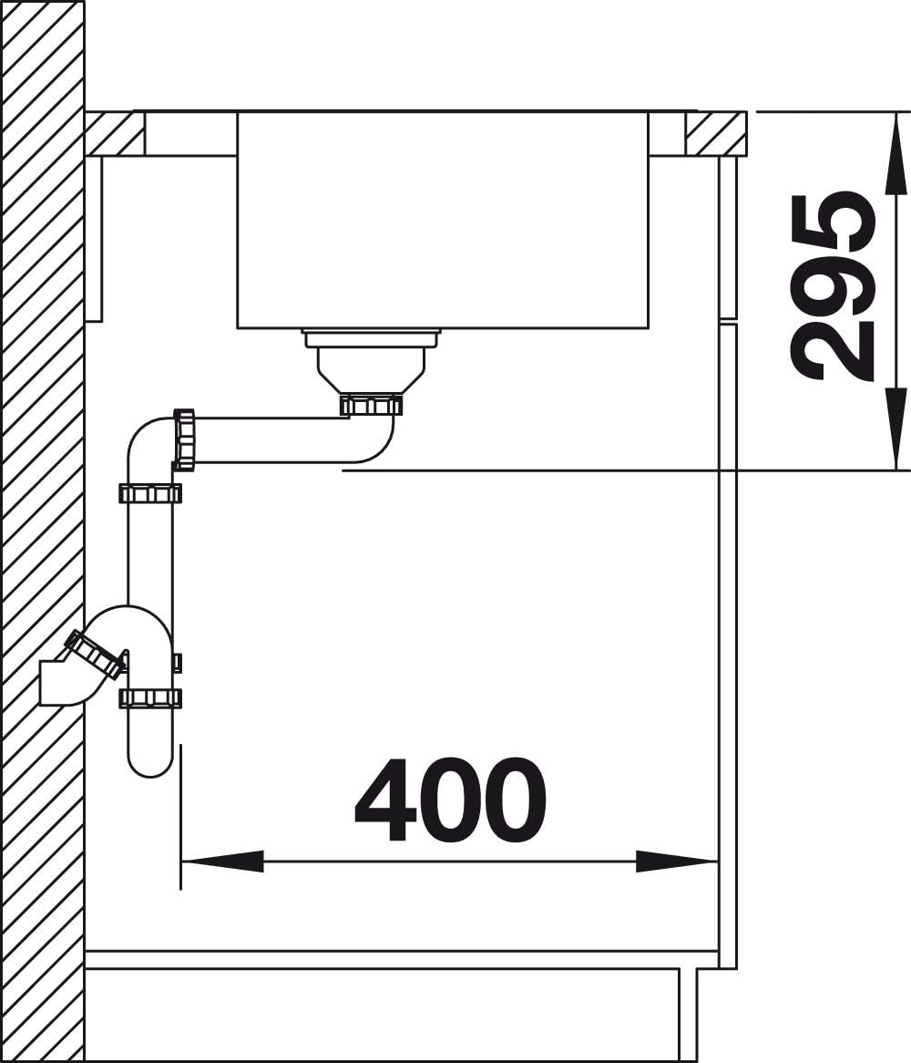 BLANCO DIVON II 45 S-IF | Edelstahl | Einbauart: Einbau von Oben & Flächenbündig | Hauptbecken recht