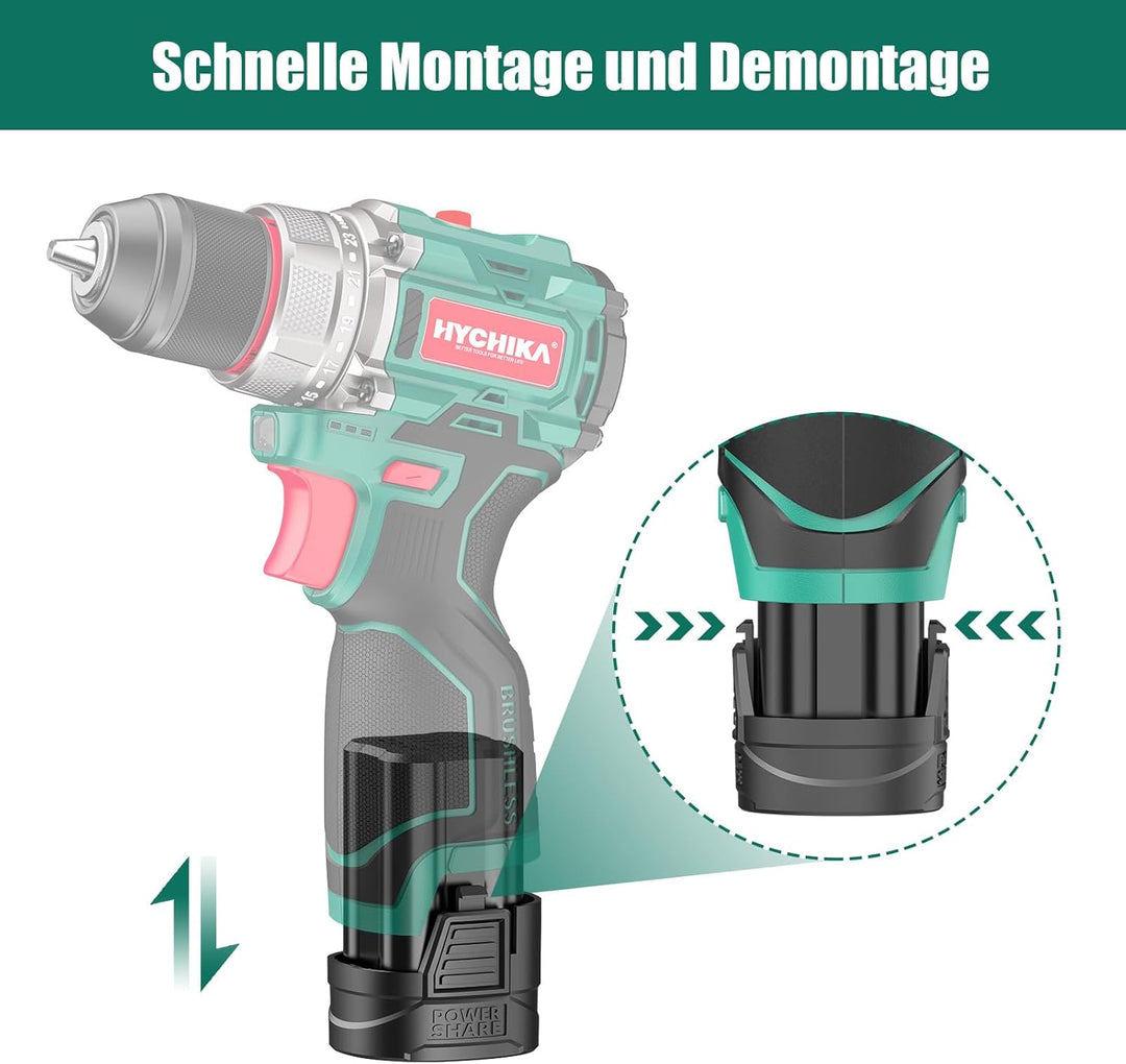 HYCHIKA 16.8V 1500mAh Werkzeugakkus, Kompatibel mit HYCHIKA 16,8 V Bohrmaschine(Modellnummer: NBT-CD