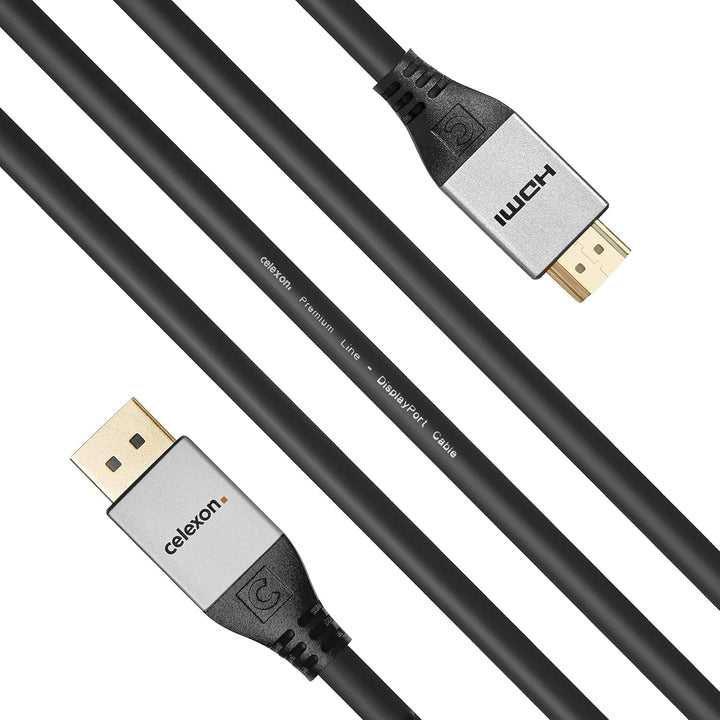 celexon DisplayPort auf HDMI Kabel 4K UHD @30Hz 5,0m - Professional Line - DisplayPort 1.2 / HDMI 1.