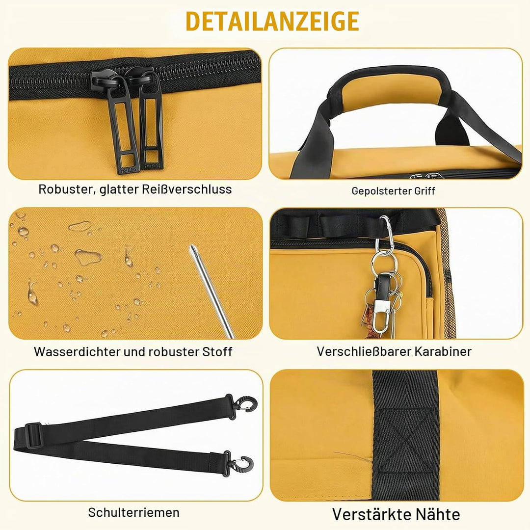 Sporttasche Reisetasche für Damen und Herren, Gross 65L Sporttaschen mit Schuhfach &amp; Nassfach, Large