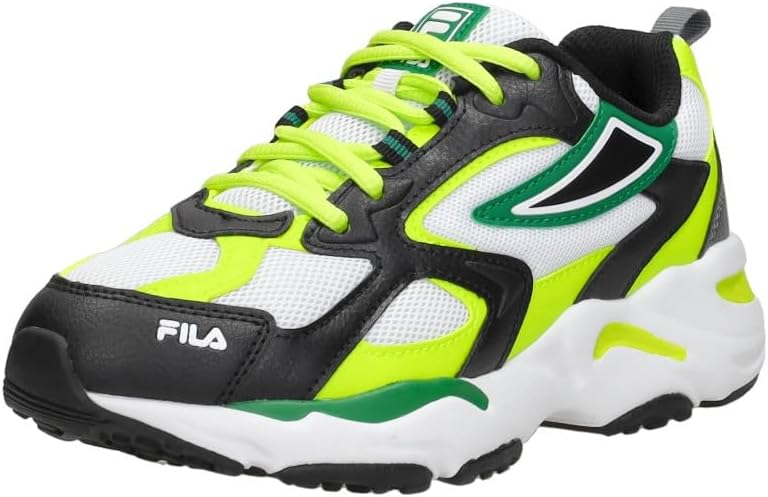 FILA Unisex Kinder Cr-cw02 Ray Tracer Kids Sneaker 34 EU Black Acid Lime, 34 EU Black Acid Lime