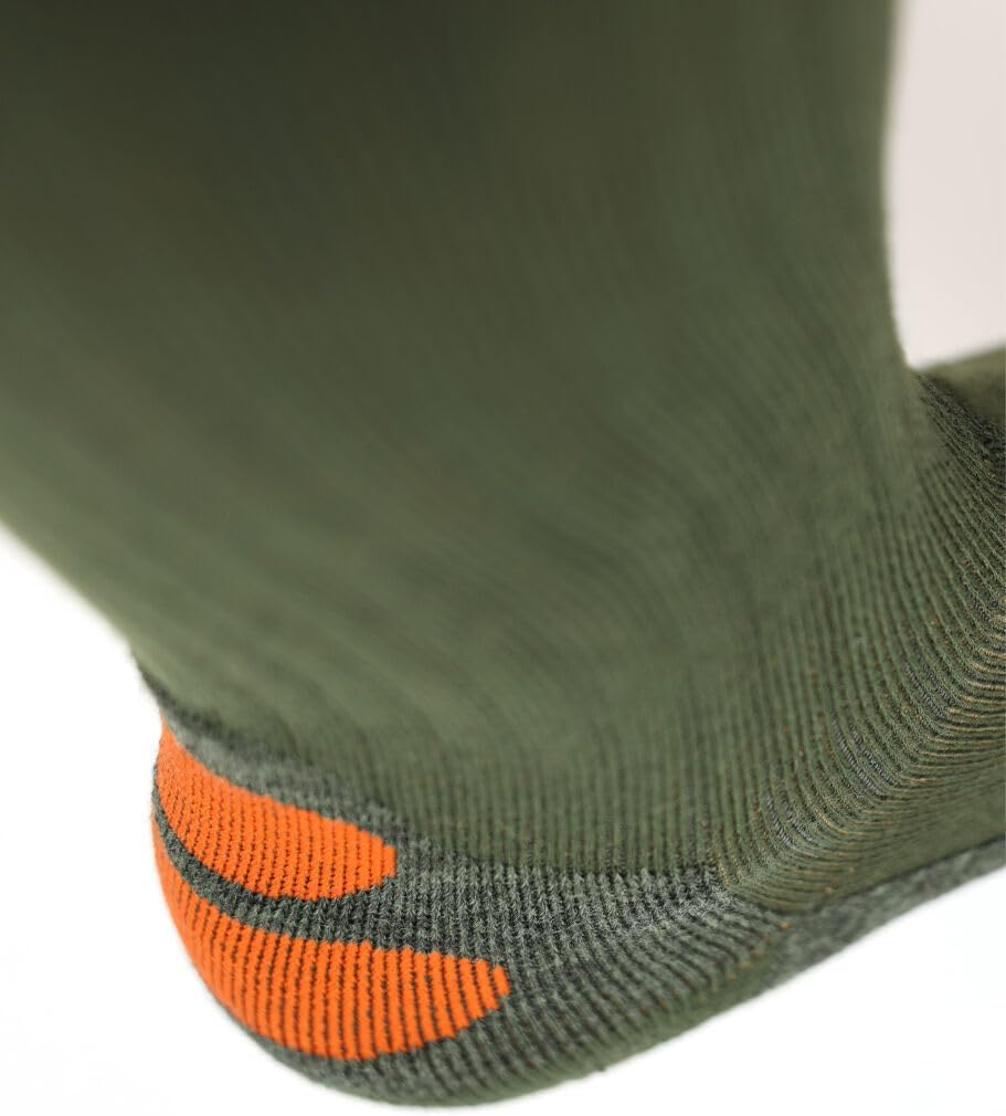 Lenz Unisex Heatsock 4.1 Toe Cap 35-38 grün/orange Socken, bunt, 42