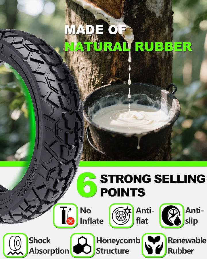 BABEJIA 2PCS E Scooter Reifen 50/75-6.1 Tubeless, Werten Sie Ihr Scooter Auf mit Reifen 8 1/2 x2, Vo