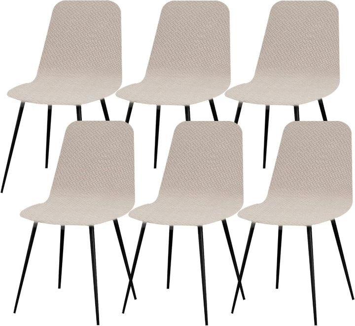 Lydevo Stuhlhussen 6er Esszimmer Strech Stuhlhussen für Esszimmerstühle Universal Waschbar Bezug Stu