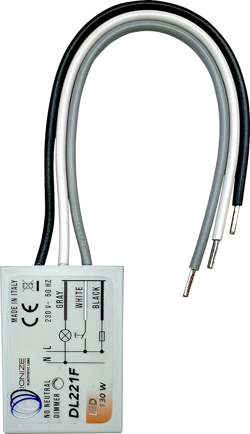 IONIZE DL221F Tastdimmer ohne Neutral, 130 W LED, unterputz, 230 V