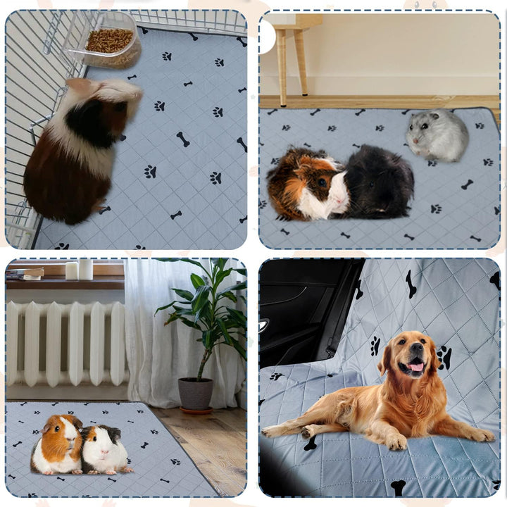 PICK FOR LIFE Saugfähige PIPI-Pads für Meerschweinchen, 2 Stück 90x120cm Waschbare PIPI-Pads für Kan