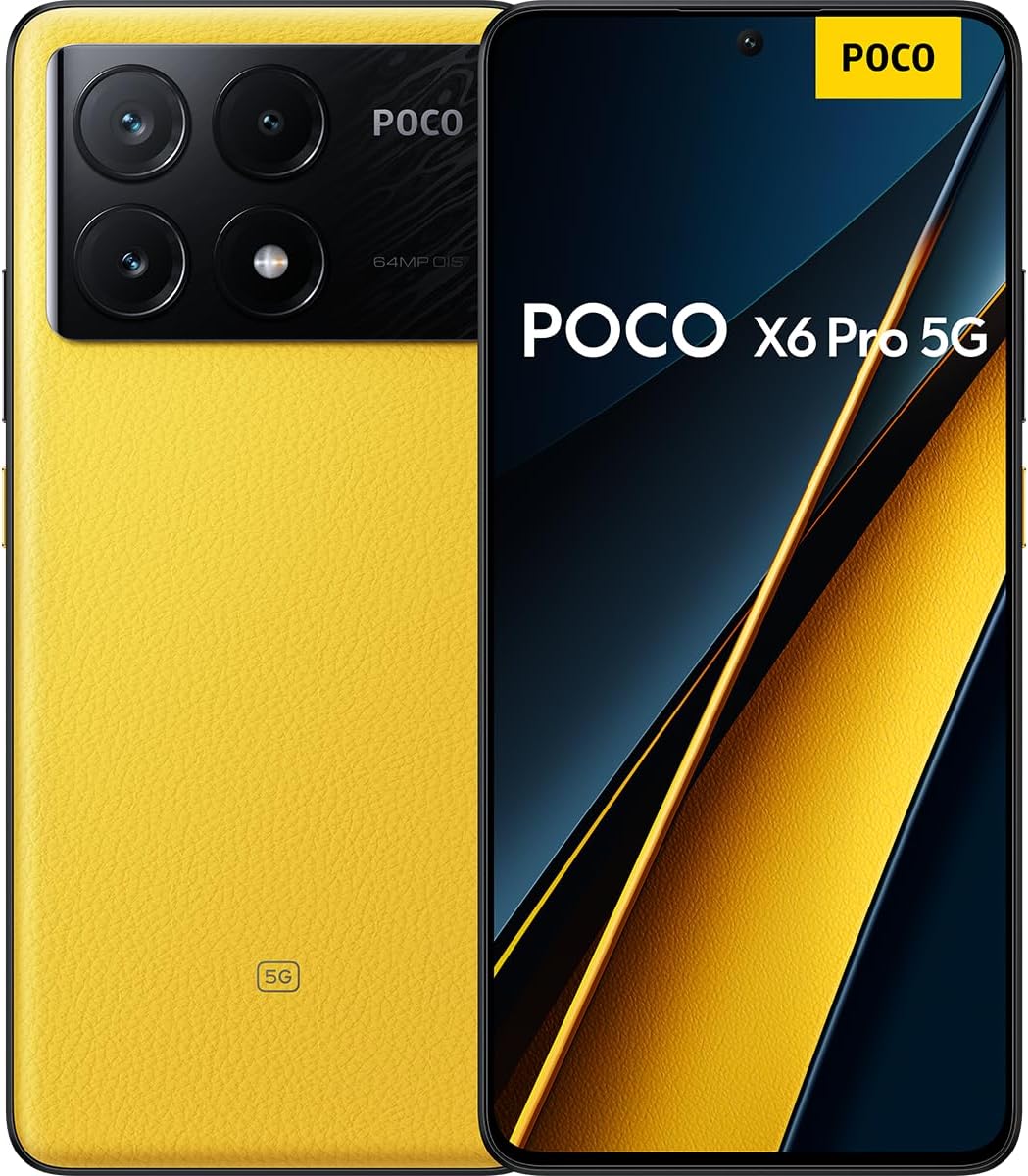 Poco X6 Pro 5G Smartphone, 8+256GB Handy ohne Vertrag, 120Hz 6,67" 1,5k AMOLED Display, 64MP OIS Dre