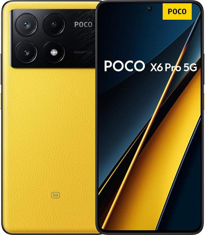 Poco X6 Pro 5G Smartphone, 8+256GB Handy ohne Vertrag, 120Hz 6,67" 1,5k AMOLED Display, 64MP OIS Dre