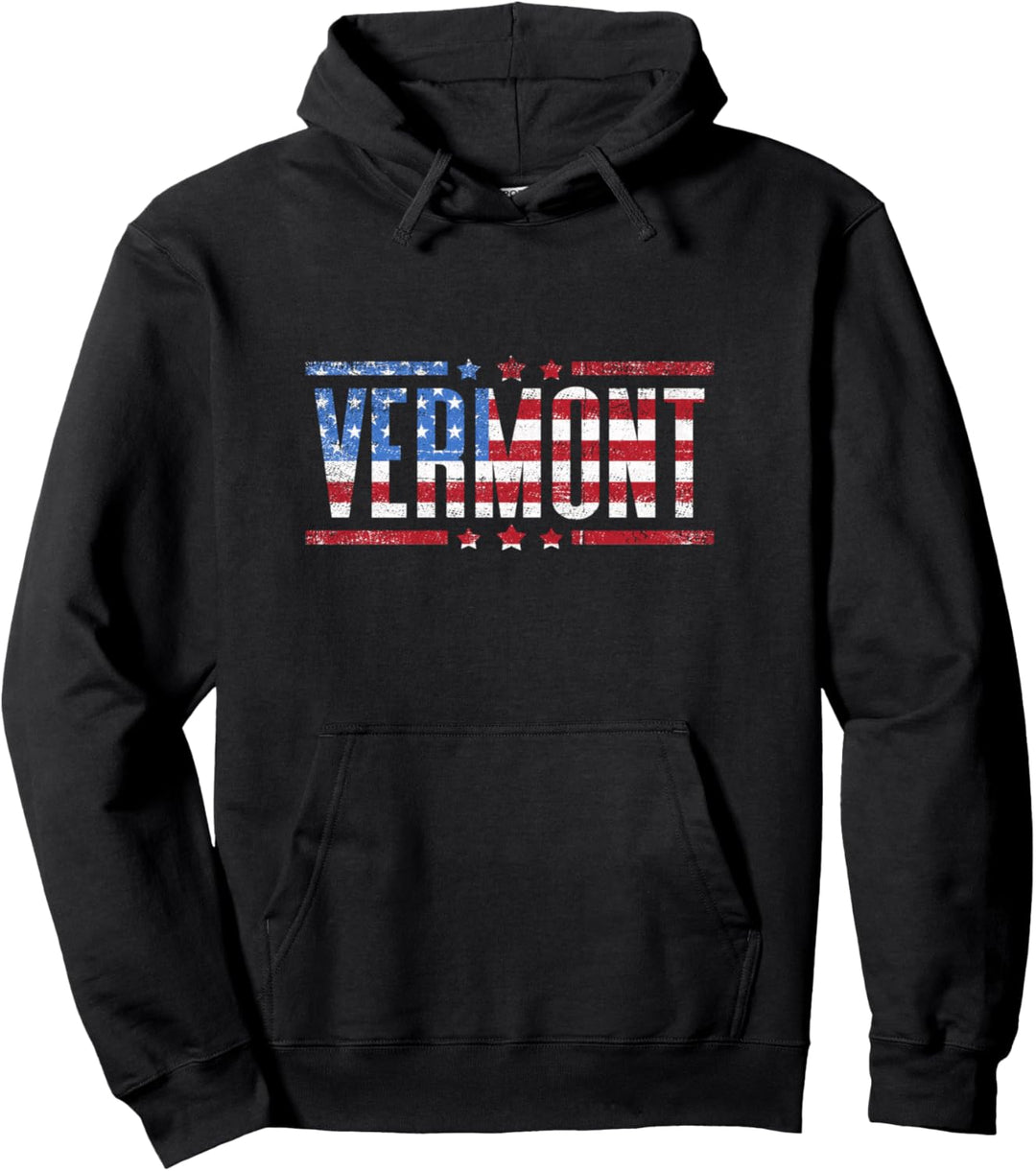 Vermont mit der Flagge der USA Pullover Hoodie
