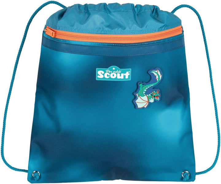 Scout Sunny II Schulranzen-Set 4-tlg. Exklusiv Superflash Seadragon 2023