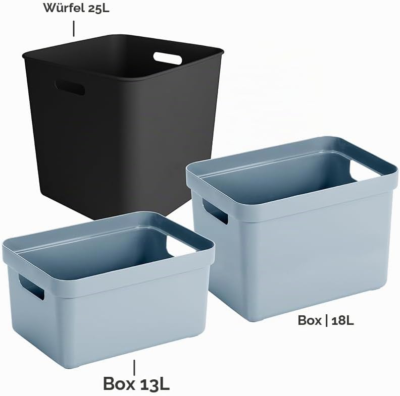 Sunware Sigma Home Aufbewahrungsboxen Klein 25L - 31,8 x31,8 x31,1cm - Kunststoff Aufbewahrungsbox O