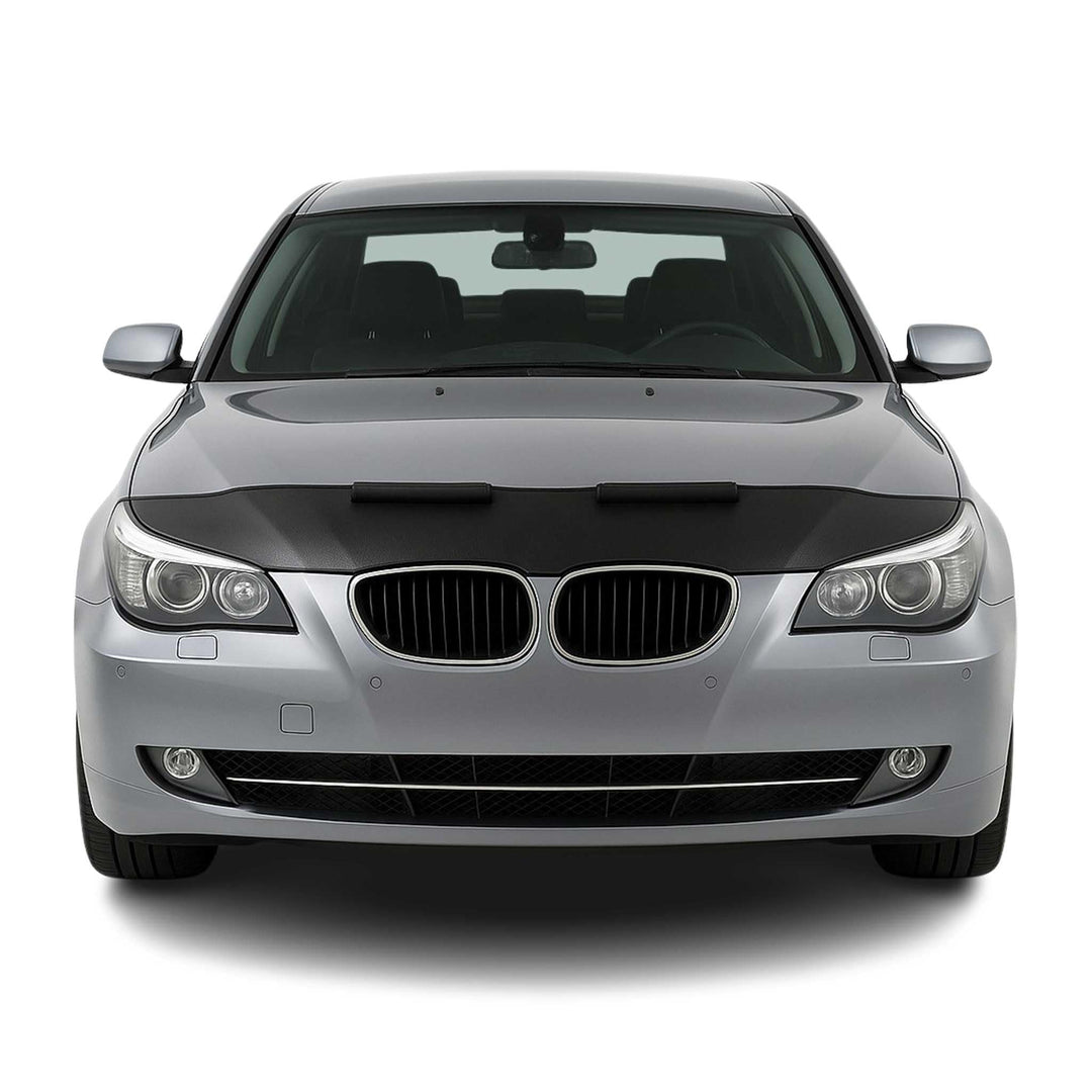 OMAC Haubenbra Steinschlagschutz Bonnet Bra kompatibel mit BMW 5er E60 E61 Schwarz Halb Schwarz 5er