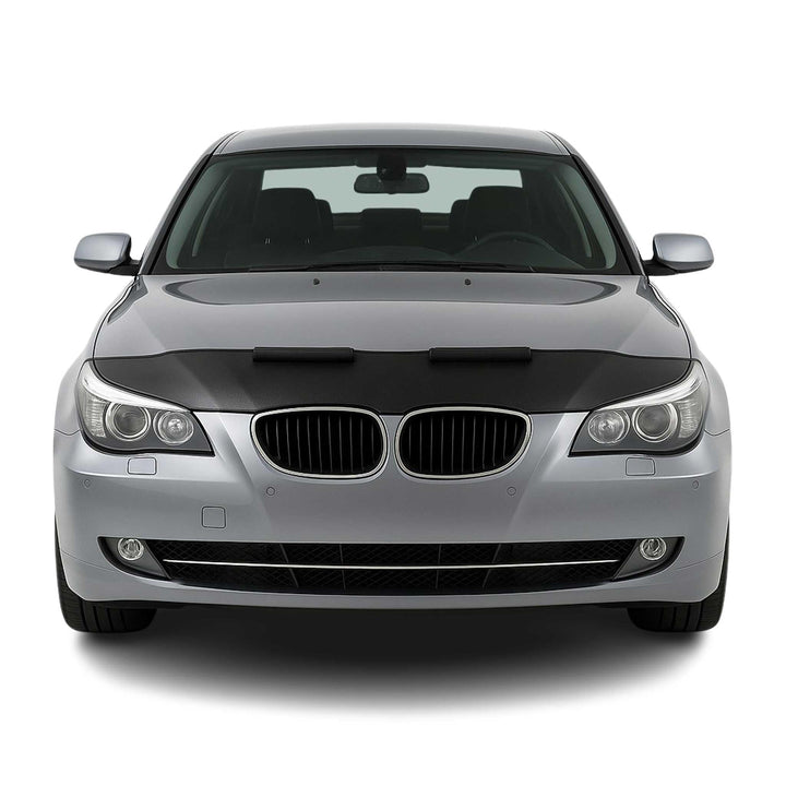 OMAC Haubenbra Steinschlagschutz Bonnet Bra kompatibel mit BMW 5er E60 E61 Schwarz Halb Schwarz 5er