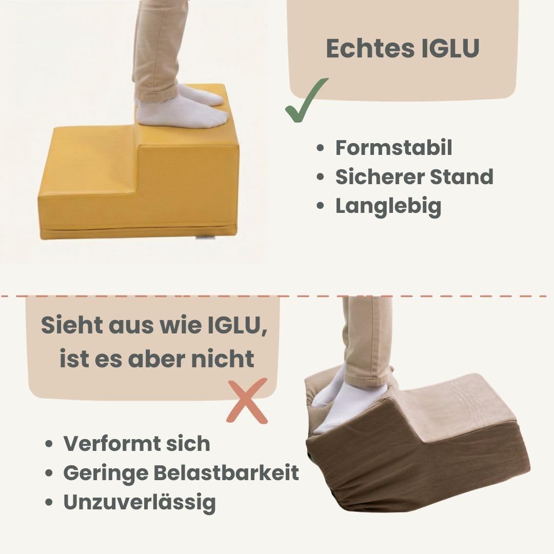 IGLU SOFT PLAY Explorer Set 6 STK Softbausteine Motorische Fähigkeiten Riesenbausteine Klettern Scha