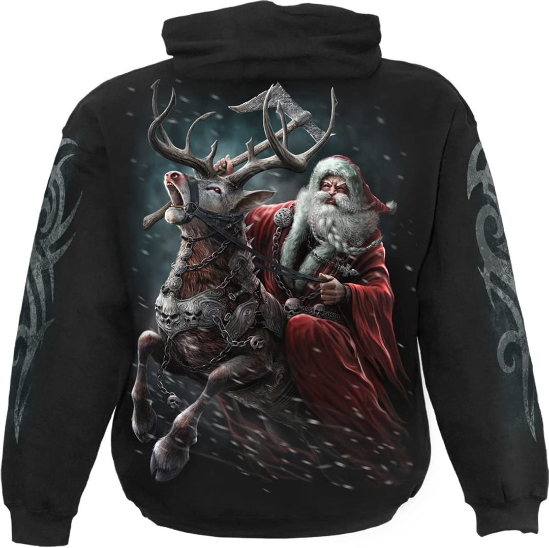 Spiral Sleigher Hoodie Männer Kapuzenpullover schwarz Horror, Rockwear, Weihnachten, M