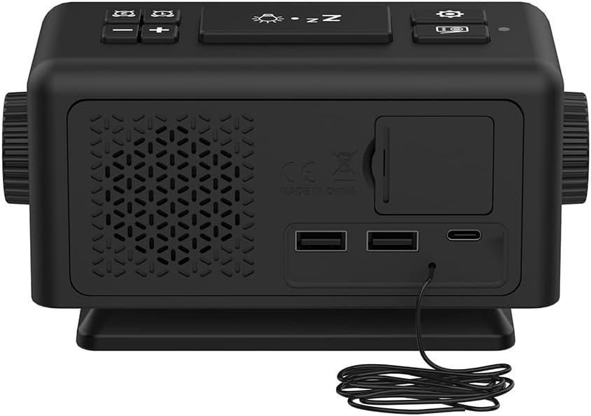 DollaTek RGB Digitalwecker UKW Radiowecker mit 2 USB Anschlüssen Sleep Sound Maschinen mit Timer Sch