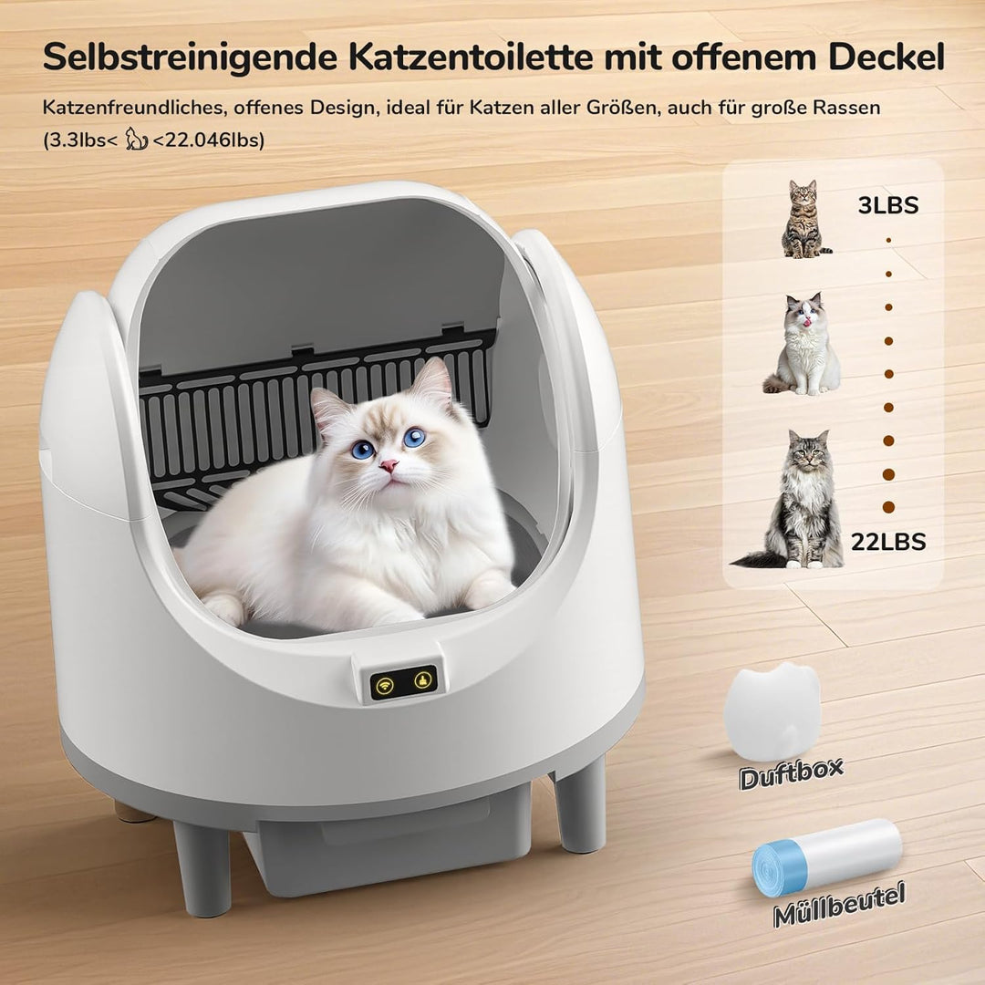 Selbstreinigende Katzentoilette Offene, Grosse Katzenklo Selbstreinigende, Automatische Katzentoilet