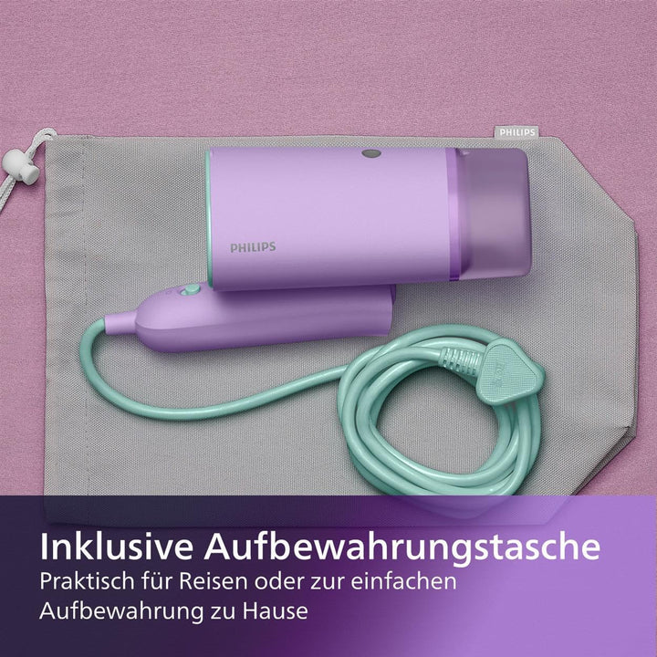 Philips 3000-Serie Tragbarer Dampfglätter - 1000 W, Dampfleistung 20 g/min, 100ml Wassertank, Kein B
